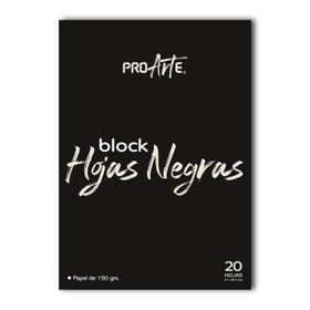 Block Papel Negro 20 Hojas 150g 21 x 29.7 cm