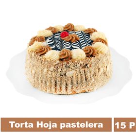 Torta Hoja, Crema Pastelera y Manjar