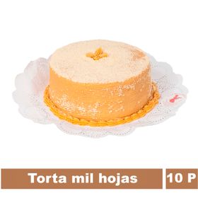 Torta Hojarasca, dulce de leche, huevo moll y manjar
