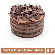 Torta Bizcocho de Chocolate, Cobertura de Chocolate Negro, Cobertura Chocolate de Leche y Cacao Amargo