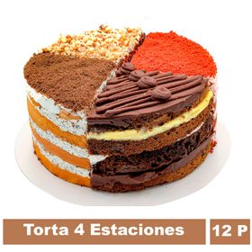 Torta Red Velvet, Boston Chocolate, Chocolate Manjar y Cookies and Cream