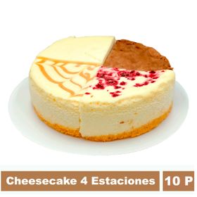 Cheesecake frambuesa, manjar y chocolate tradicional