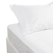 Sábanas Lisas 2 Plazas 144 Hilos Polycotton Blanco