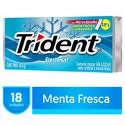 Chicles Trident Sin Azúcar Menta 30.6 g