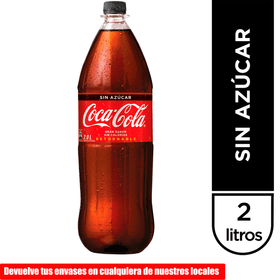 Bebida Coca-Cola sin azúcar retornable 2 L + Envase