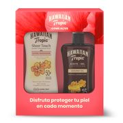 Pack Hawaiian Tropic FPS 50 240 ml + Aceite F15 240 ml