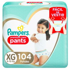 Pañales Pants Pampers Premium Care Talla XG 104 un.