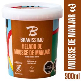 Helado Bravissimo Mousse de Manjar 900 ml