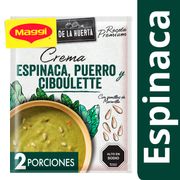 Crema Maggi de la Huerta Espinaca Puerro Ciboulette 42g 2 porciones