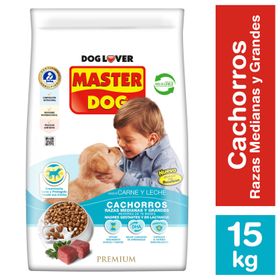Alimento Perro Cachorro Master Dog Razas Medianas y Grandes 15 kg