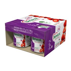 Pack Yogurt Surlat Benecol Sin Lactosa Frutilla 125 g 4 un.