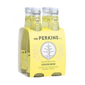 Pack 4 un. Bebida Mr. Perkins Ginger Beer 200 ml