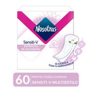 Protectores Cortos Nosotras Sensitiv Multiestilo 60 un.