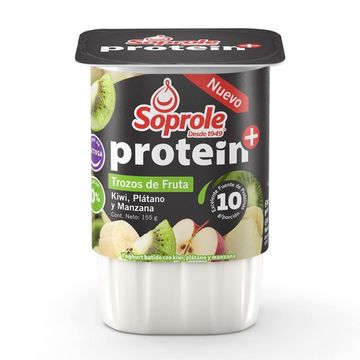 Yoghurt Protein+ Trozos kiwi, plátano y manzana 155 g