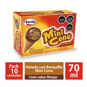 Helado Trendy Mini Cono Manjar Multipack 46 g 10 un.