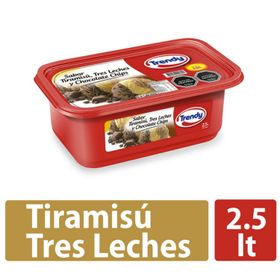Helado Trendy Tiramisú Tres Leches y Chocolate Chips 2.5 L