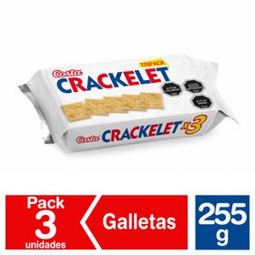 Galleta Crackelet Pack 3 un. 255 g