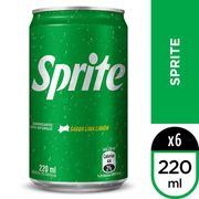 Pack 6 un. Bebida Sprite 220 ml