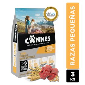 Alimento Perro Adulto Cannes Razas Pequeñas Carne y Cereales 3 kg