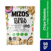 Snack a Base de Papa Mizos Popped Lenteja Tomate Albahaca 98 g