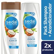 Shampoo Sedal 340 ml + Acondicionador Bomba Variedades 340 ml