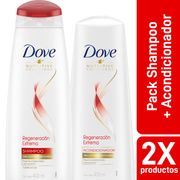 Pack Dove Regeneración Extrema: Shampoo 400 ml + Acondicionador 400 ml