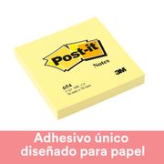 Notas Adhesivas 3M Post-It® 654 Amarillo 76 x 76 mm 100 Hojas
