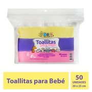 Toallas Para Humedecer Baby Solutions Ultra Suaves 50 un. 20 x 23 cm