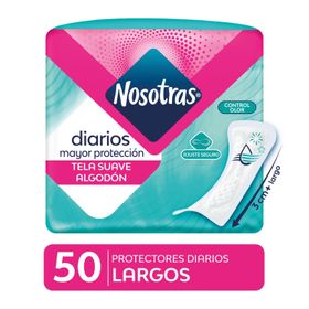 Protectores Diarios Nosotras Largos Con Alas 50 un.