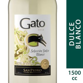 Cóctel de Vino Gato Selección Dulce Blanco 8° botella 1.5 L