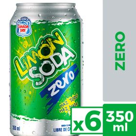 Pack 6 un. Bebida Limón Soda Zero Lata 350 cc