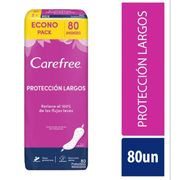 Protectores Diarios Carefree Largos 80 un.