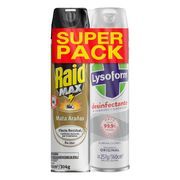 Pack Insecticida Raid Max Mata Arañas 360 cc + Lysoform Desinfectante 360 cc