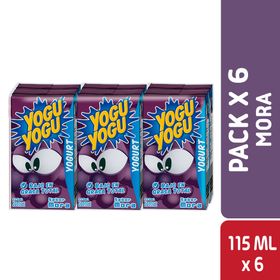 Pack Yogurt Batido Yogu Yogu Mora 115 ml 6 un.