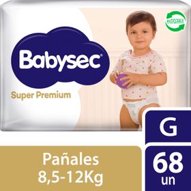 Pañales Babysec Super Premium Talla G 68 un.