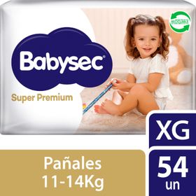 Pañales Babysec Super Premium Talla XG  54 un.
