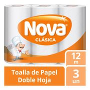 Toalla de Papel Nova Clásica 12 m 3 un.