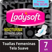 Toallas Higiénicas Ladysoft Noche Ultradelgadas Suave 7 un.