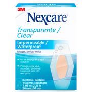 Parches Nexcare™ Transparentes Impermeables 15 un.