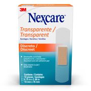 Parches Nexcare™ Plásticas Transparentes 10 un.