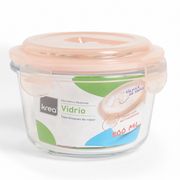 Contenedor Hermético Vidrio Redondo 500 ml