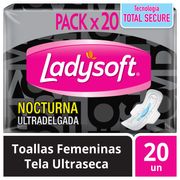 Toallas Higiénicas Ladysoft Ultra Delgadas Nocturnas 20 un.