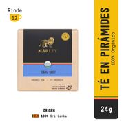 Té Negro Orgánico Marley Earl Grey 12 Bolsitas