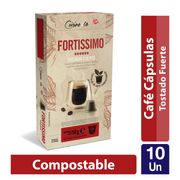 Café Cápsulas Cuisine & Co Fortissimo Compostables 10 un.