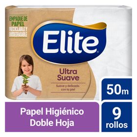 Papel Higiénico Elite Eco Doble Hoja 50 m 9 un.