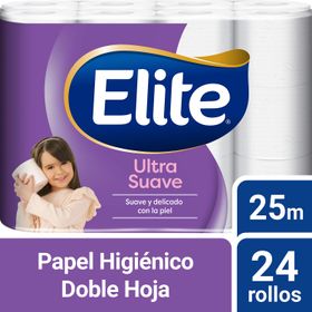 Papel Higiénico Elite Doble Hoja Ultra 25 m 24 un.