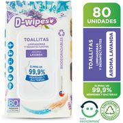 Toallas Desinfectantes Biodegradables Lavanda 80 un.