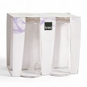 Set 4 Vasos Altos Lisos Básicos 255 ml