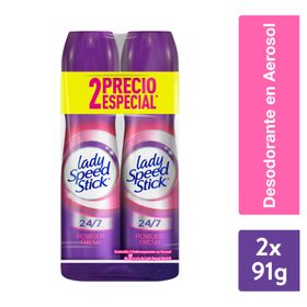Desodorante Spray Lady Speed Stick Fresh 91 g 2 un.