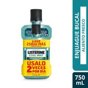 Enjuague Bucal Listerine Cool Mint 500 ml + 250 ml